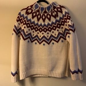 Topshop | 10 Cream Red White Cozy Sweater